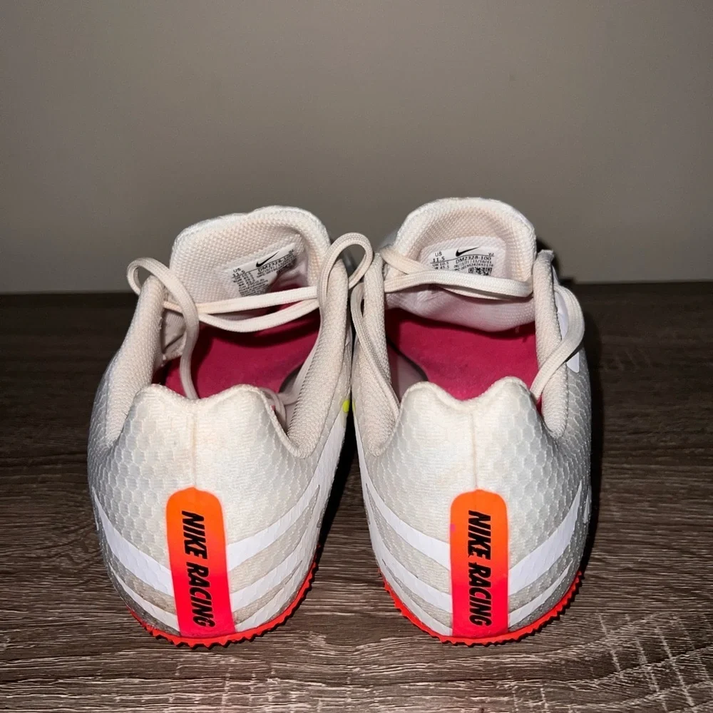 Nike White Black and Pink Track Shoes Sz 11.5